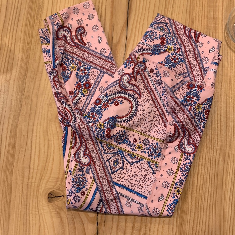 Fabletics paisley print yoga pants